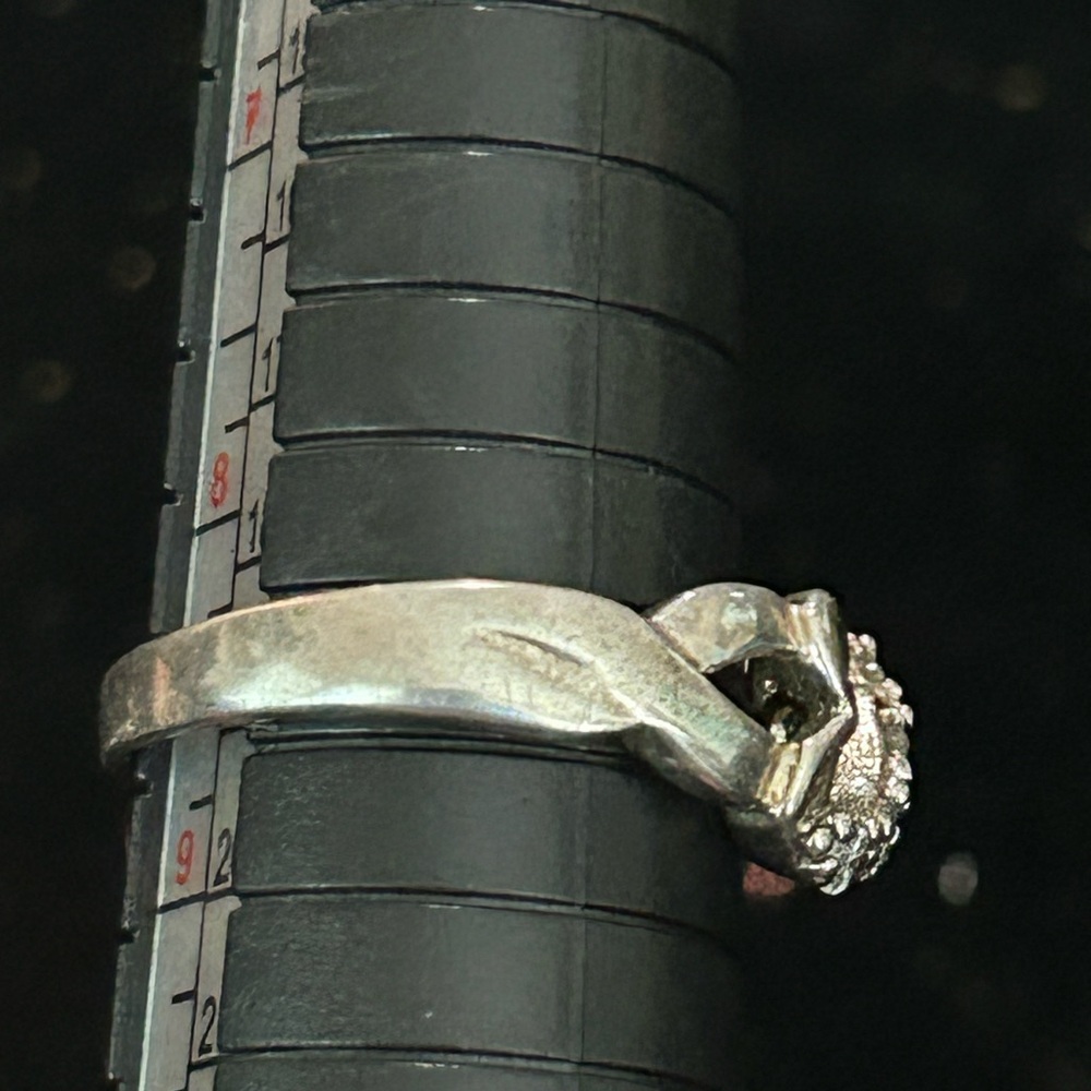 925 Silver Infinity Heart Ring With Crystals - image 8